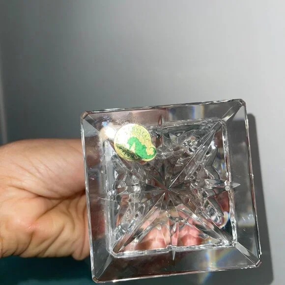 Waterford Vintage MCM Candle Sticks Pair Crystal Collectible Decor - Picture 6 of 12